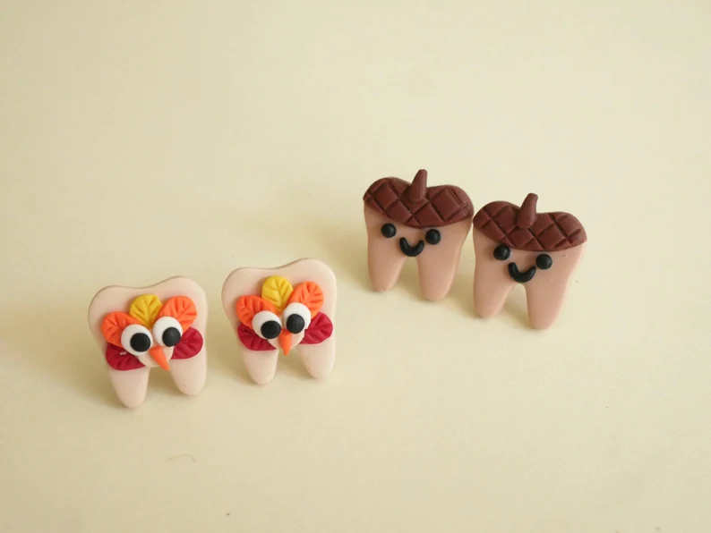Turkey & Acorns Earrings